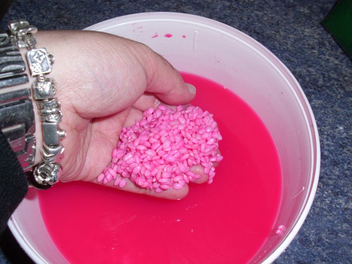 colorante con el arroz