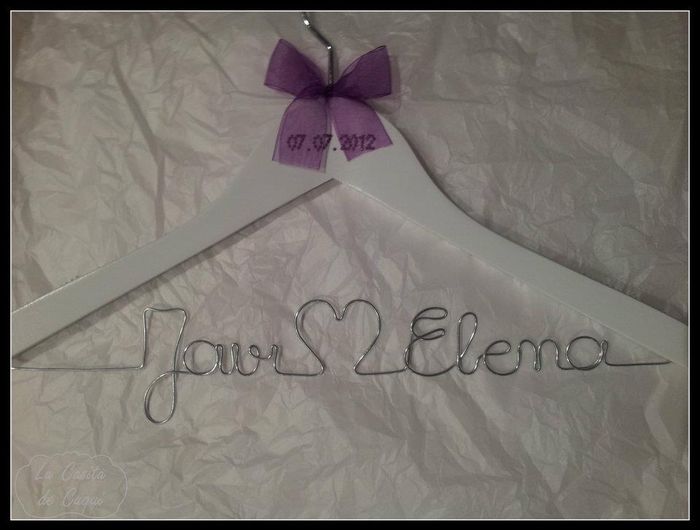 la percha para colgar mi vestido