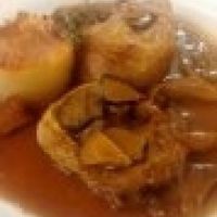Solomillo al horno con salsa de trufas y setas