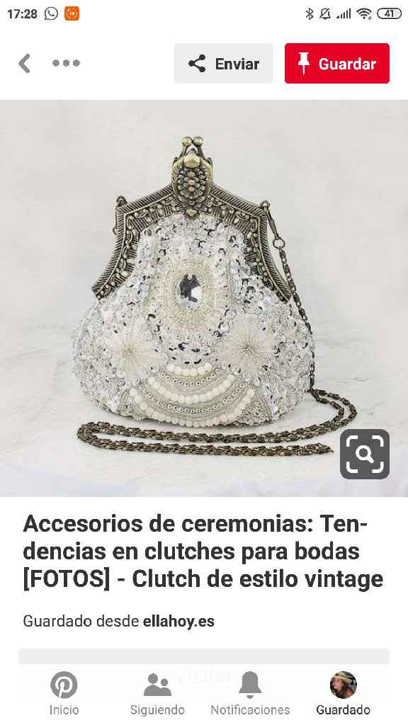 Bolso limosnera novia vintage - 1