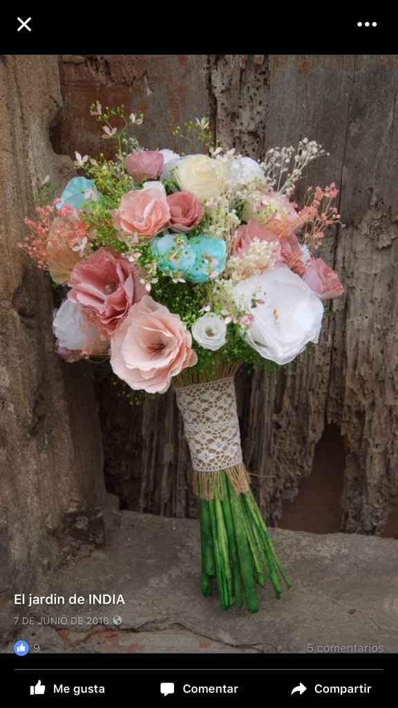 Que dilema!!!ramo de novia con flores de papel?? - 4