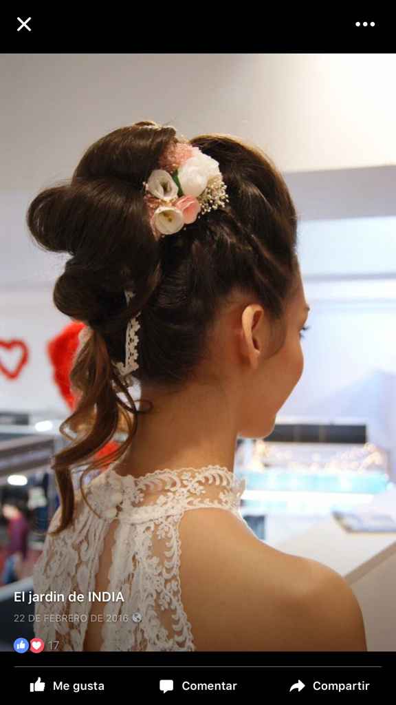 Tocado novia flores sencillo - 5
