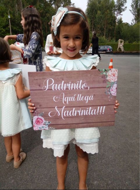 Mensaje para cartel del niño de arras para anunciar a la novia 3