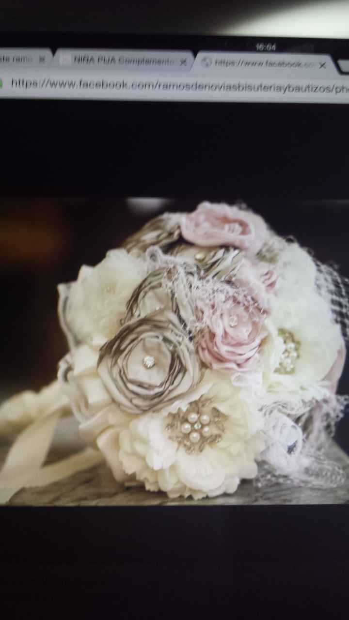 Ramo de novia tela / joya - 1