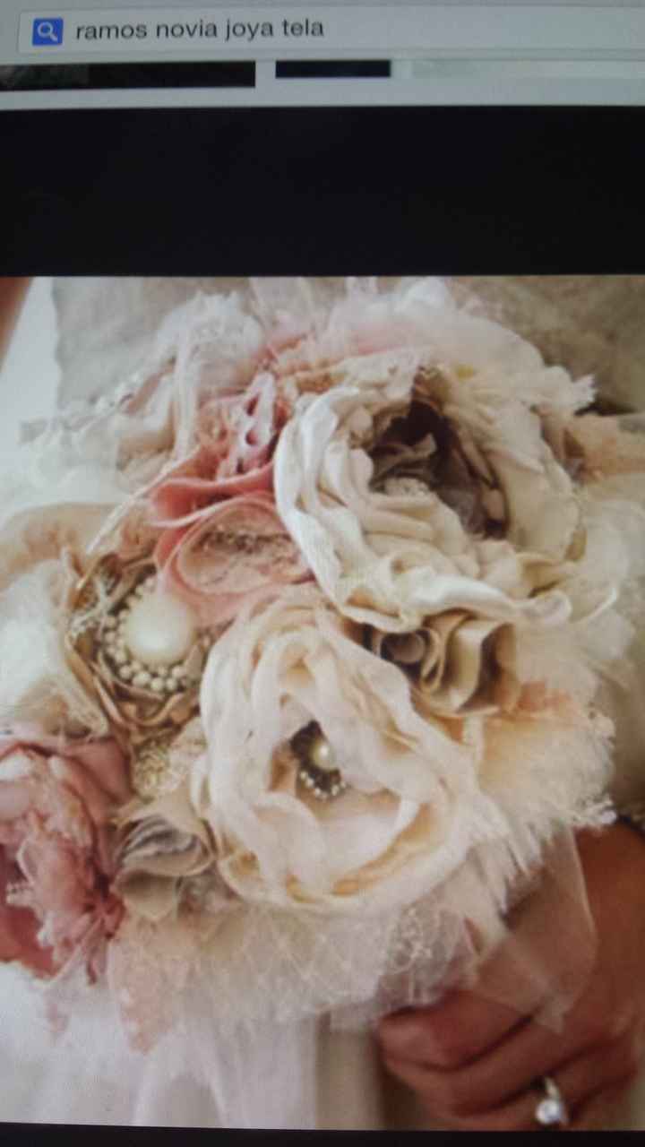 Ramo de novia tela / joya - 2