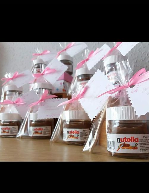 Mini nutellas para detalles de boda. 1