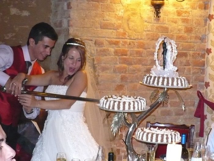 cortando la tarta!