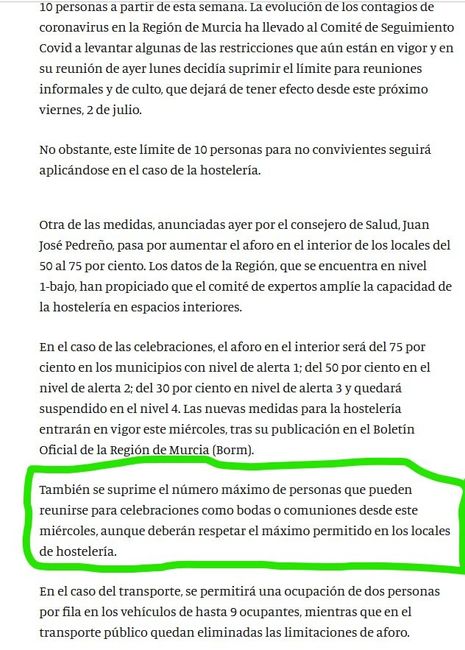 Habrá baile y barra libre (aunque sea con mascarilla en exterior) en Murcia para finales de Octubre ?? 1