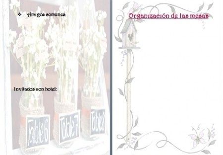agenda de los novios