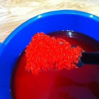 teñir arroz