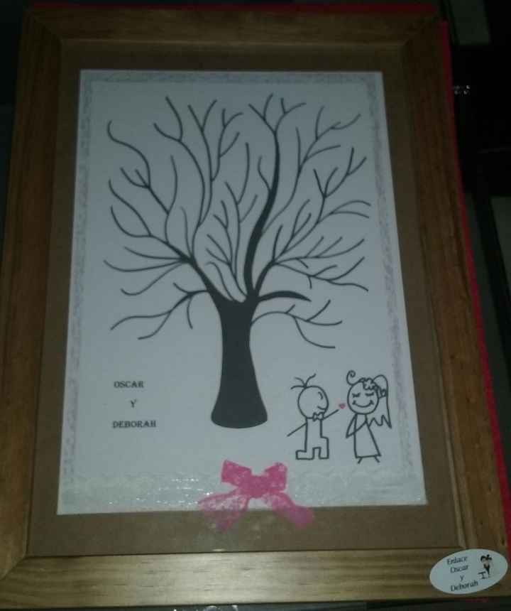 árbol de huellas (pintado a mano)