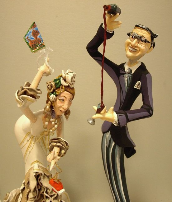 escultura novios personalizada detalle