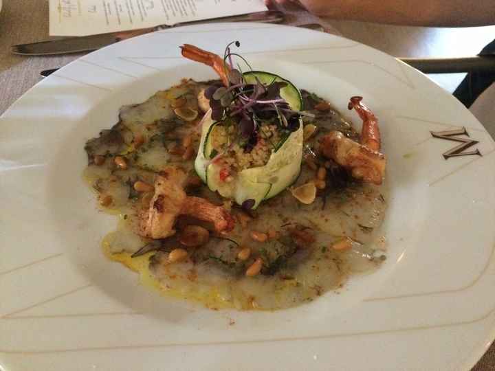 Meridiana del Alabardero - Carpaccio de Langostino2