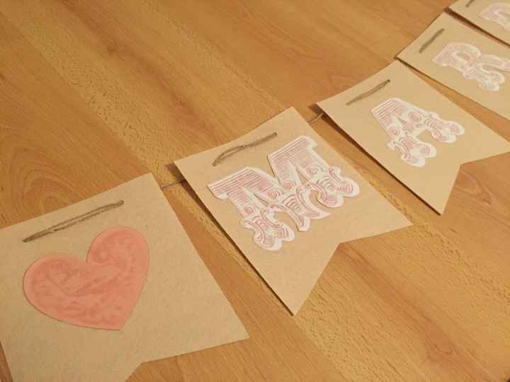 Banderín just married diy terminado - 5
