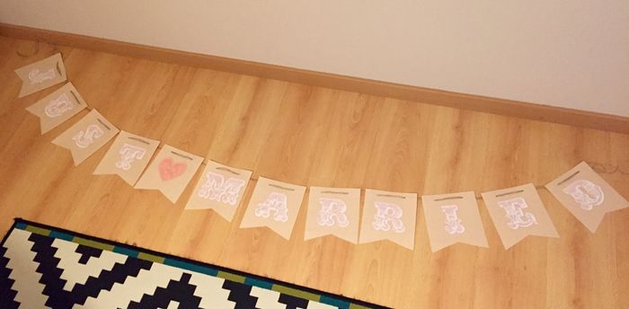 Banderín just married diy terminado - 2