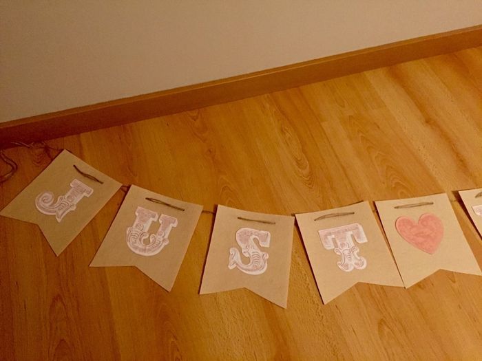Banderín just married diy terminado - 3