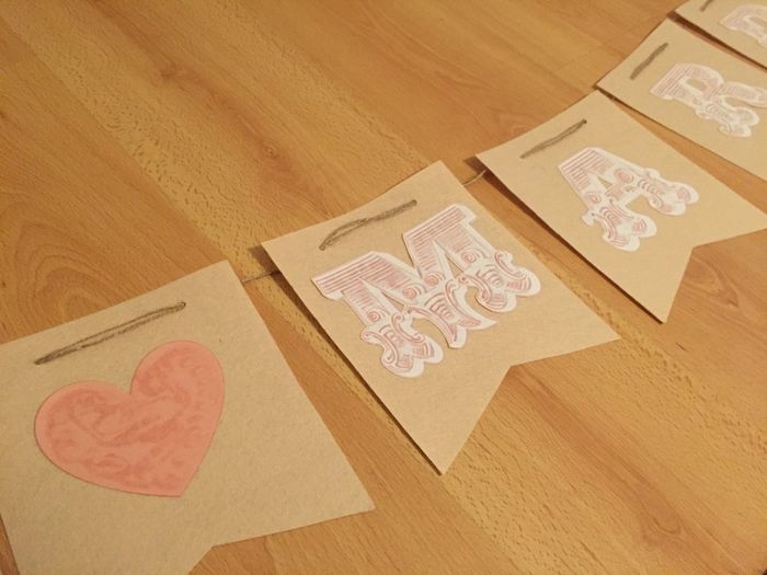 Banderín just married diy terminado - 5