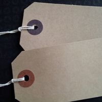 etiquetas de papel reciclado