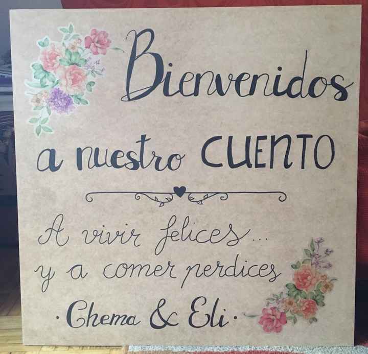 Cartel bienvenida