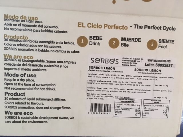 Caja pajitas