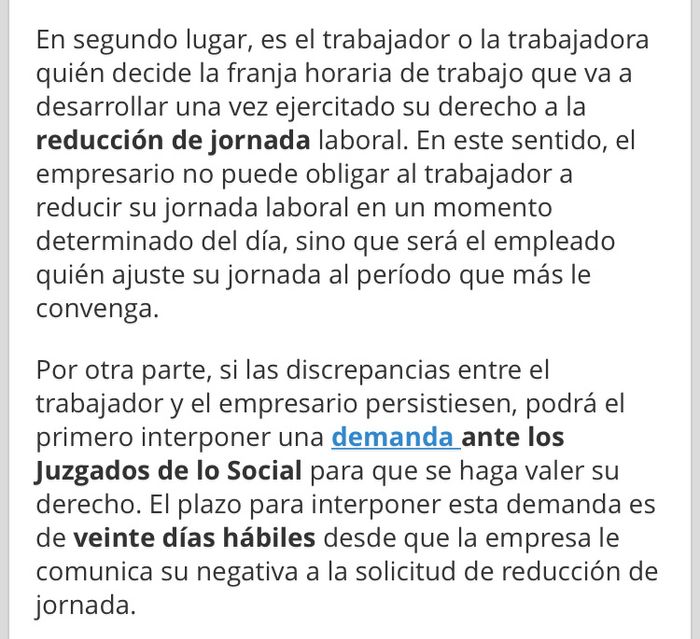 Reducción de jornada - 1