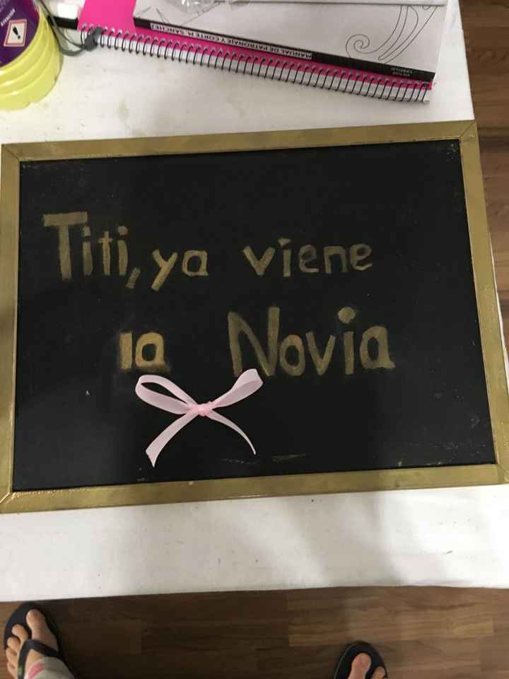 Pizarra ya llega la novia en proceso! - 1