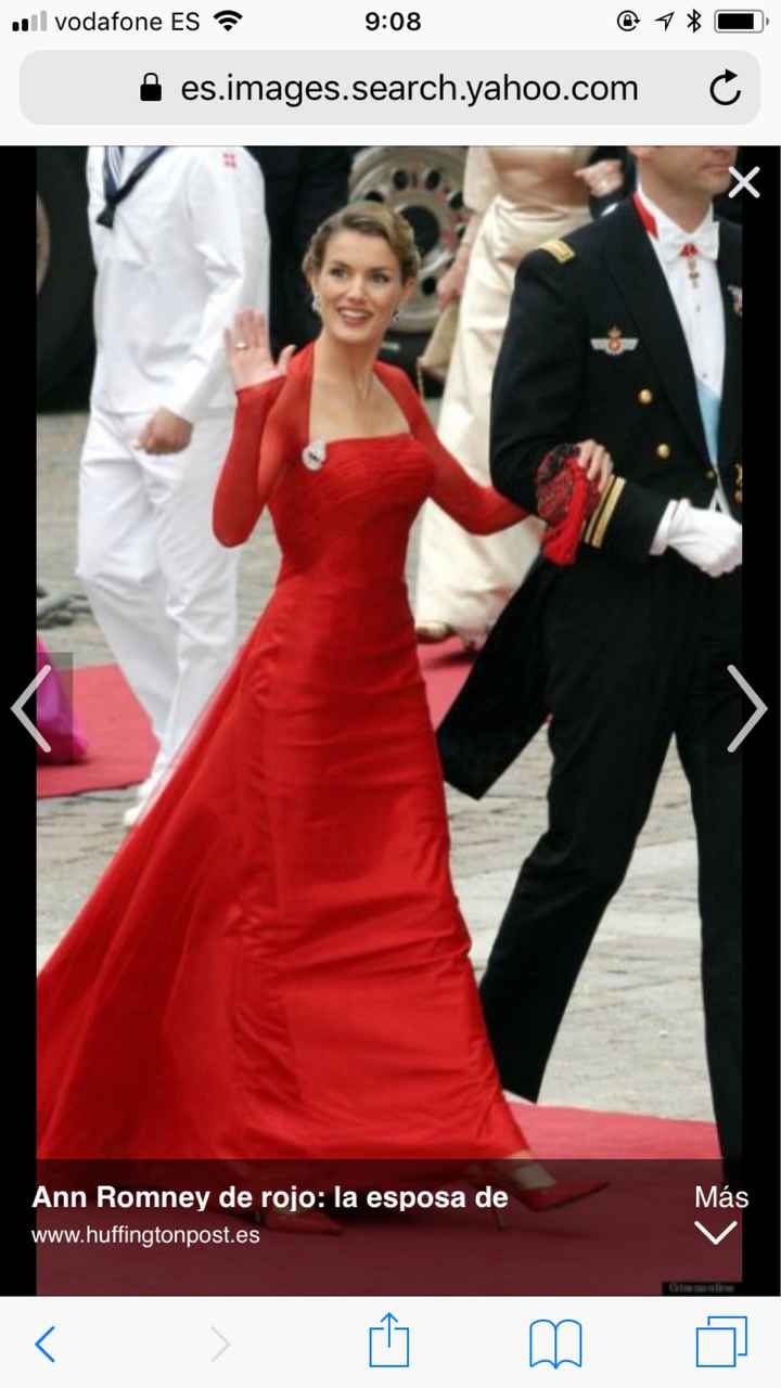 Bolero para vestido de novia rojo - 1