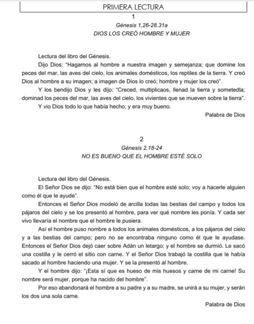 Quien elige las lecturas en ka iglesia 1