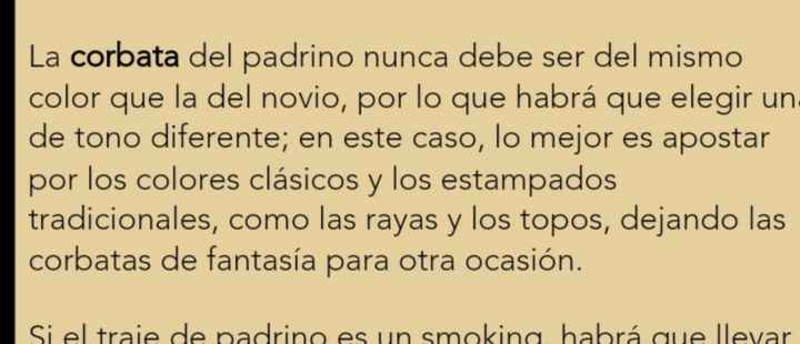 Protocolo corbatas novio padre y padrino - 1