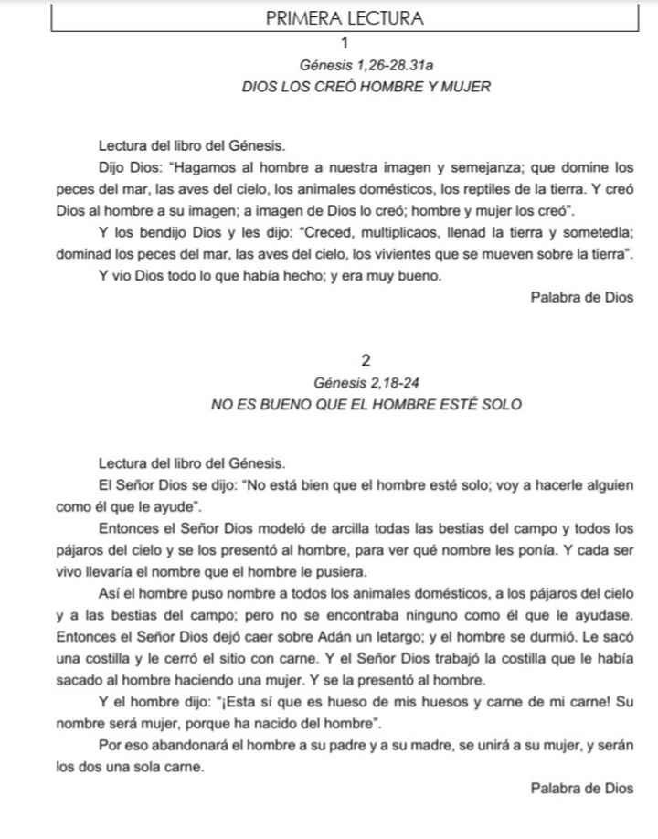 Quien elige las lecturas en ka iglesia - 1