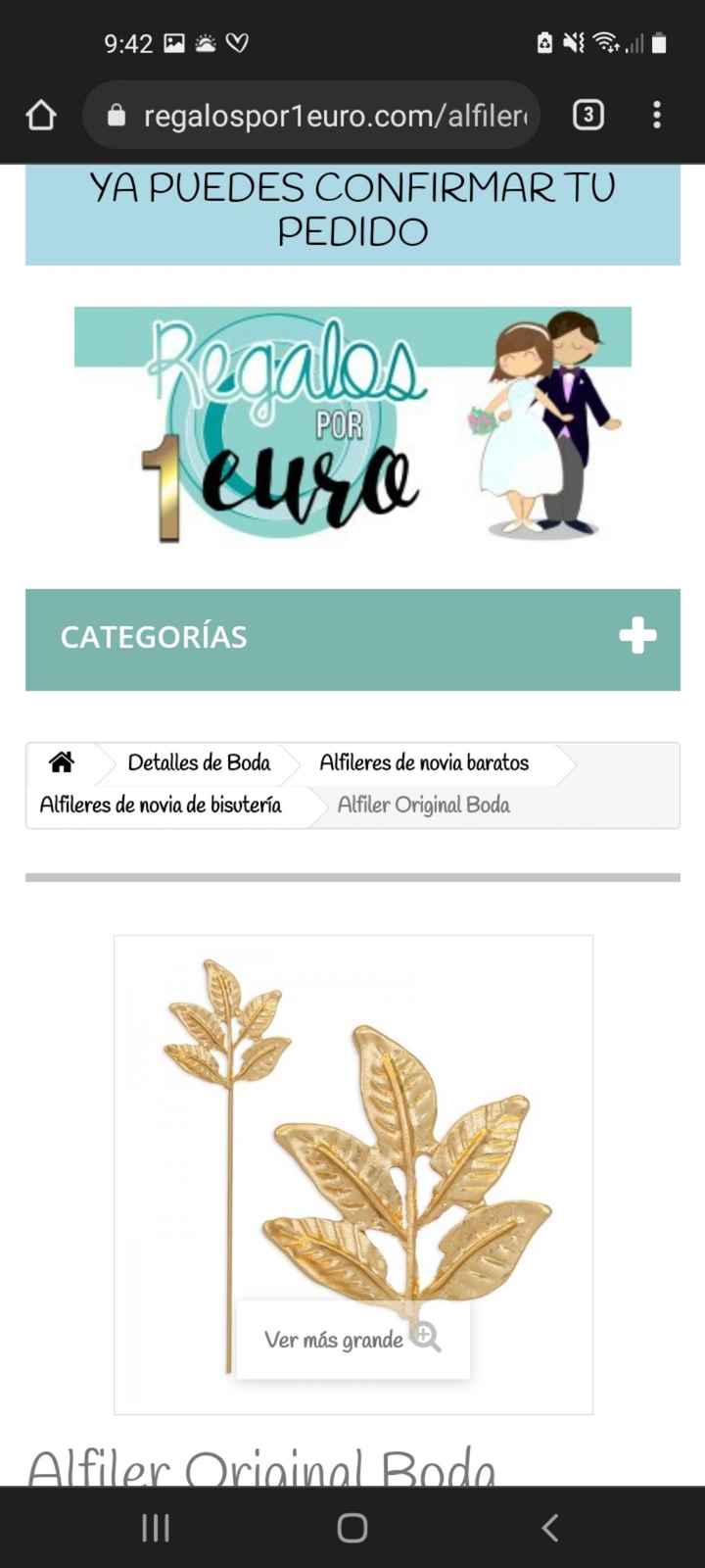 Ayuda! Alfileres de novia hojas dorados - 1