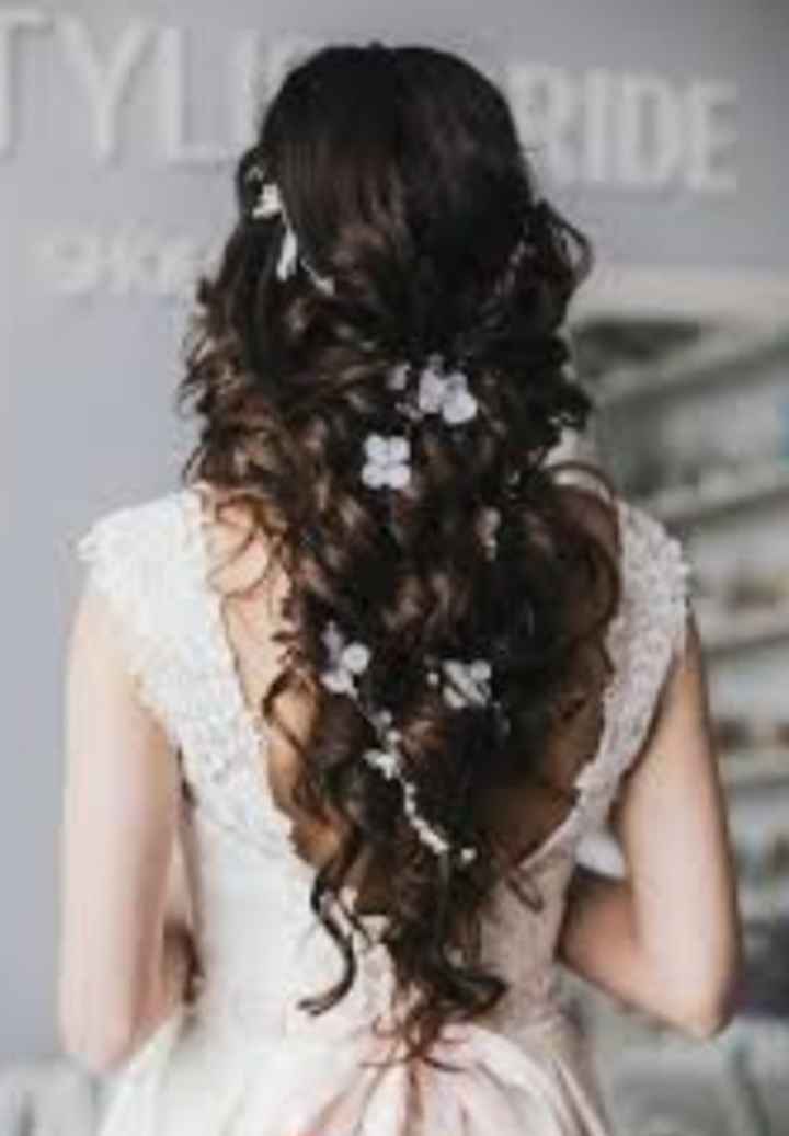 Peinado novia pelo rizado largo - 3