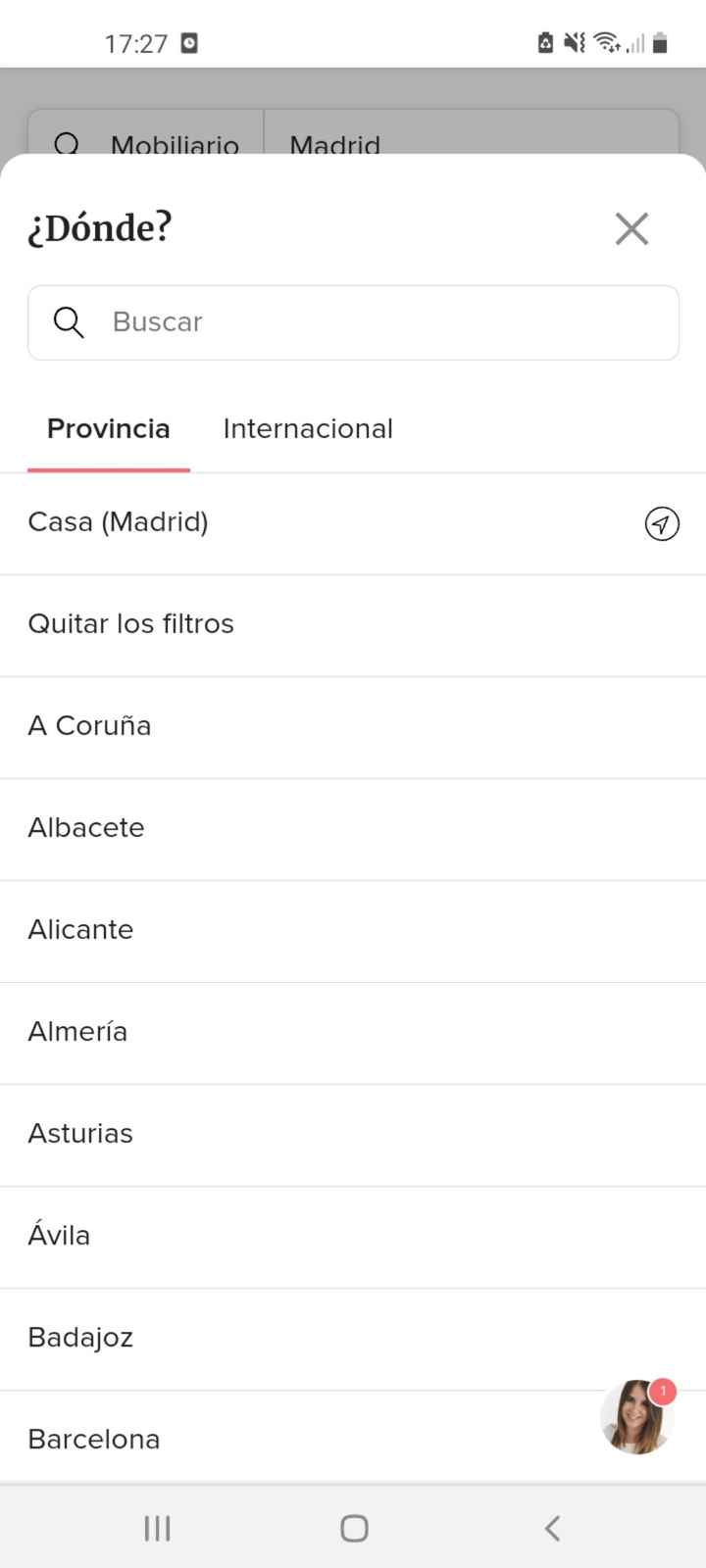 No deja cambiar la provincia para buscar proveedores - 2
