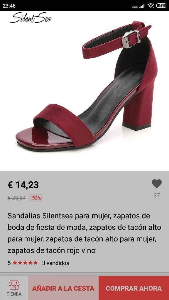 Liga y zapatos de color burdeos, imposible encontrar!! - 1