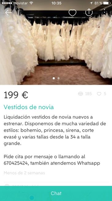 Liquidación vestidos novia madrid - 1