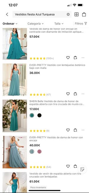 Vestido damas de honor S.o.s 1