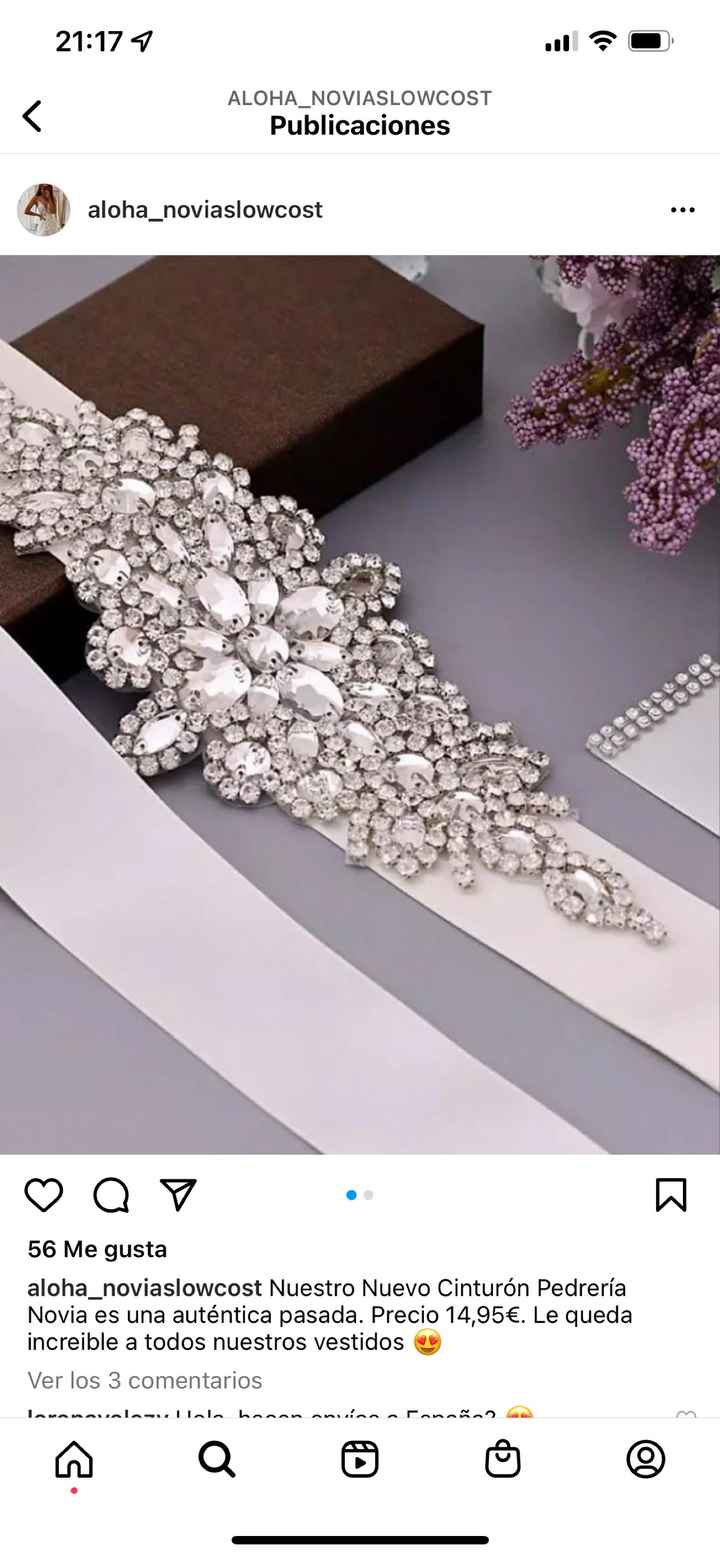 Cinturón vestido novia - 1