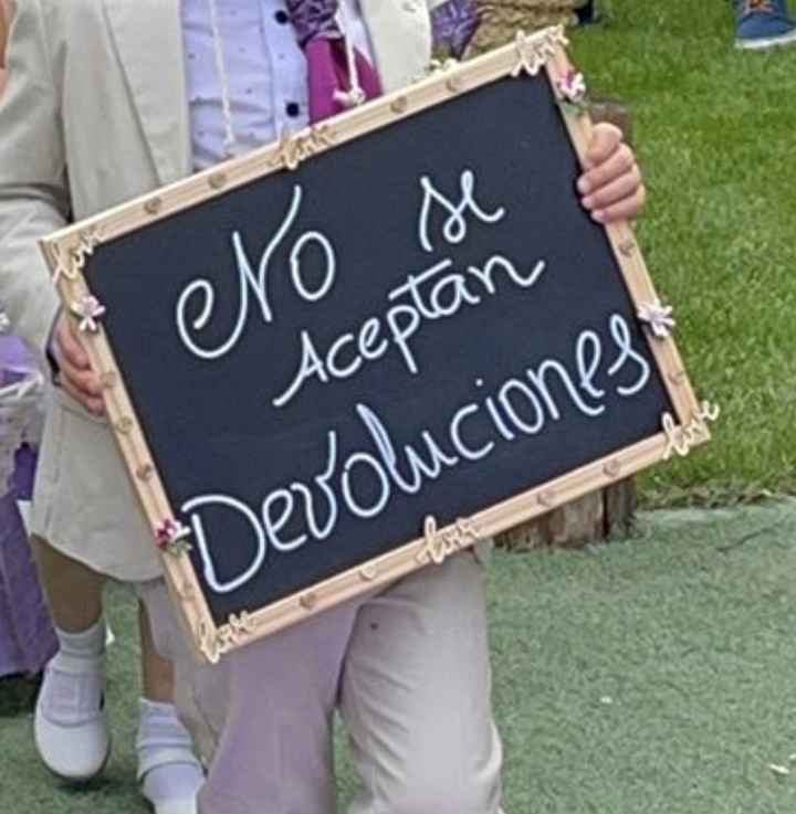Carteles "aquí llega la novia" y similares. - 2