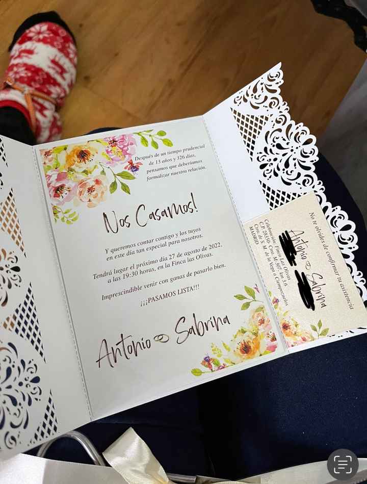 Tarjeta invitaciones - 1