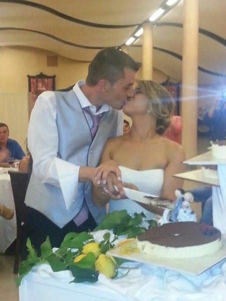 Tarta y figura novios