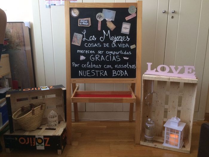 lpizarra con decoración