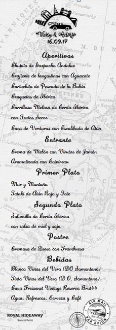 Nuestra minuta personalizada