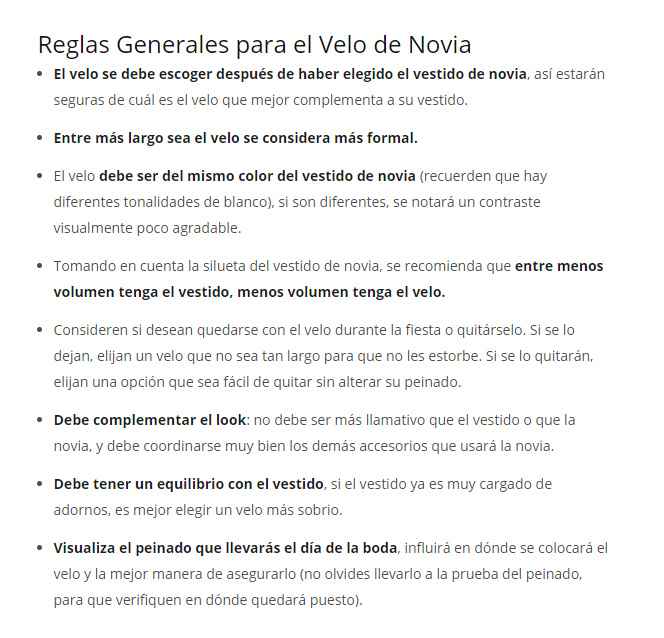 Reglas generales eleccion velo