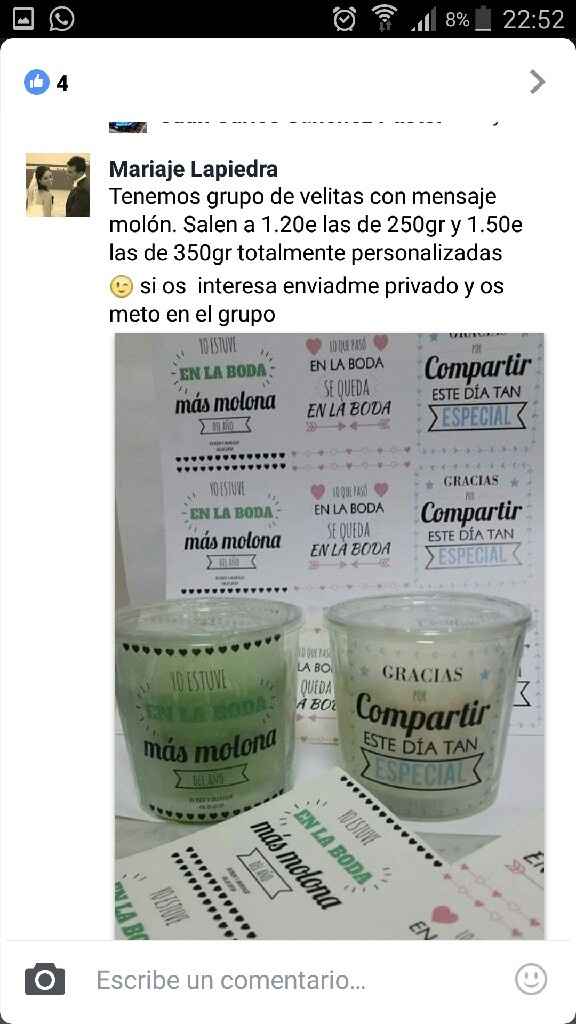 Agobiada con detalles velas - 1