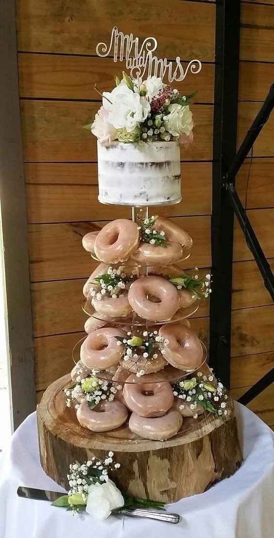 Tarta con donuts