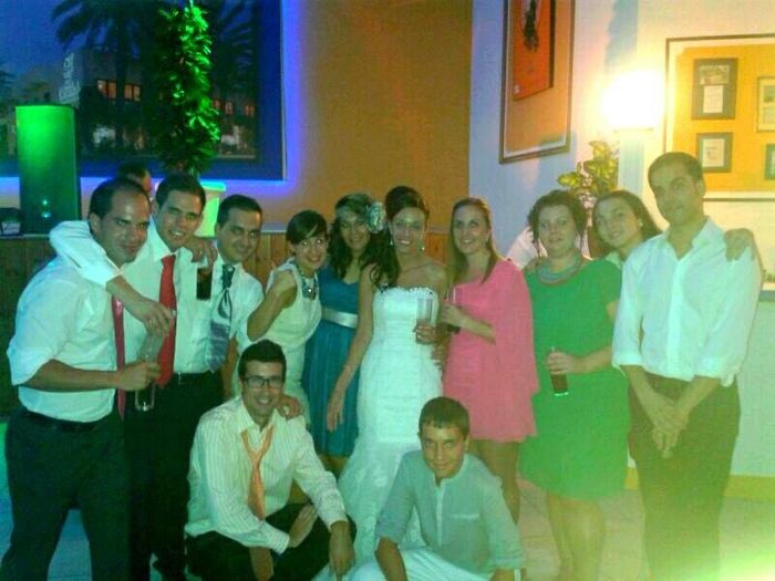 Con los amigos