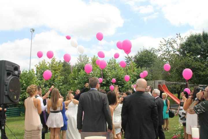 la suelta de globos