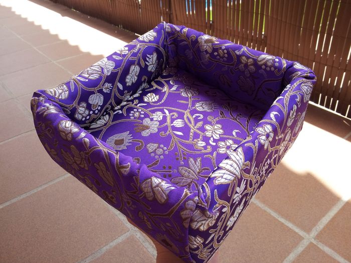 caja forrada con tela