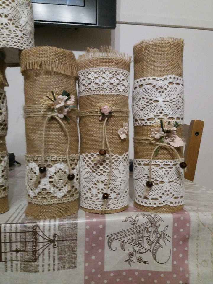 Floreros arpillera