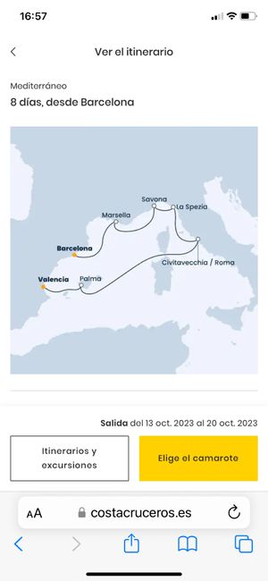 Crucero Mediterraneo Costa Fortuna 1
